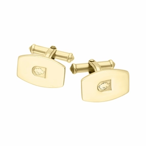 9ct Yellow Gold Jubilee Barrel Swivel Cufflinks D