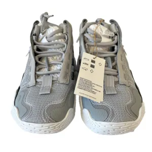 Adidas Girls Gray | Exhibit B Mid Basketball Sneakers