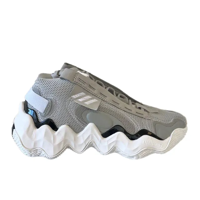 Adidas Girls Gray | Exhibit B Mid Basketball Sneakers