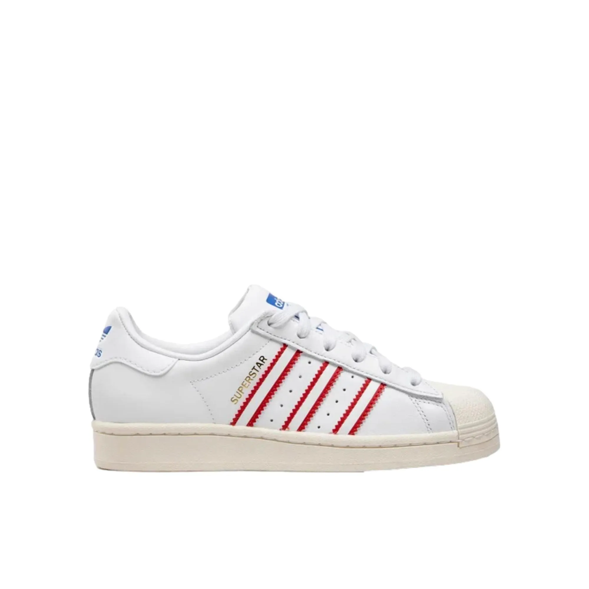 Adidas Superstar Cloud White/Team Power Red/Royal Blue  HQ9968 Grade-School