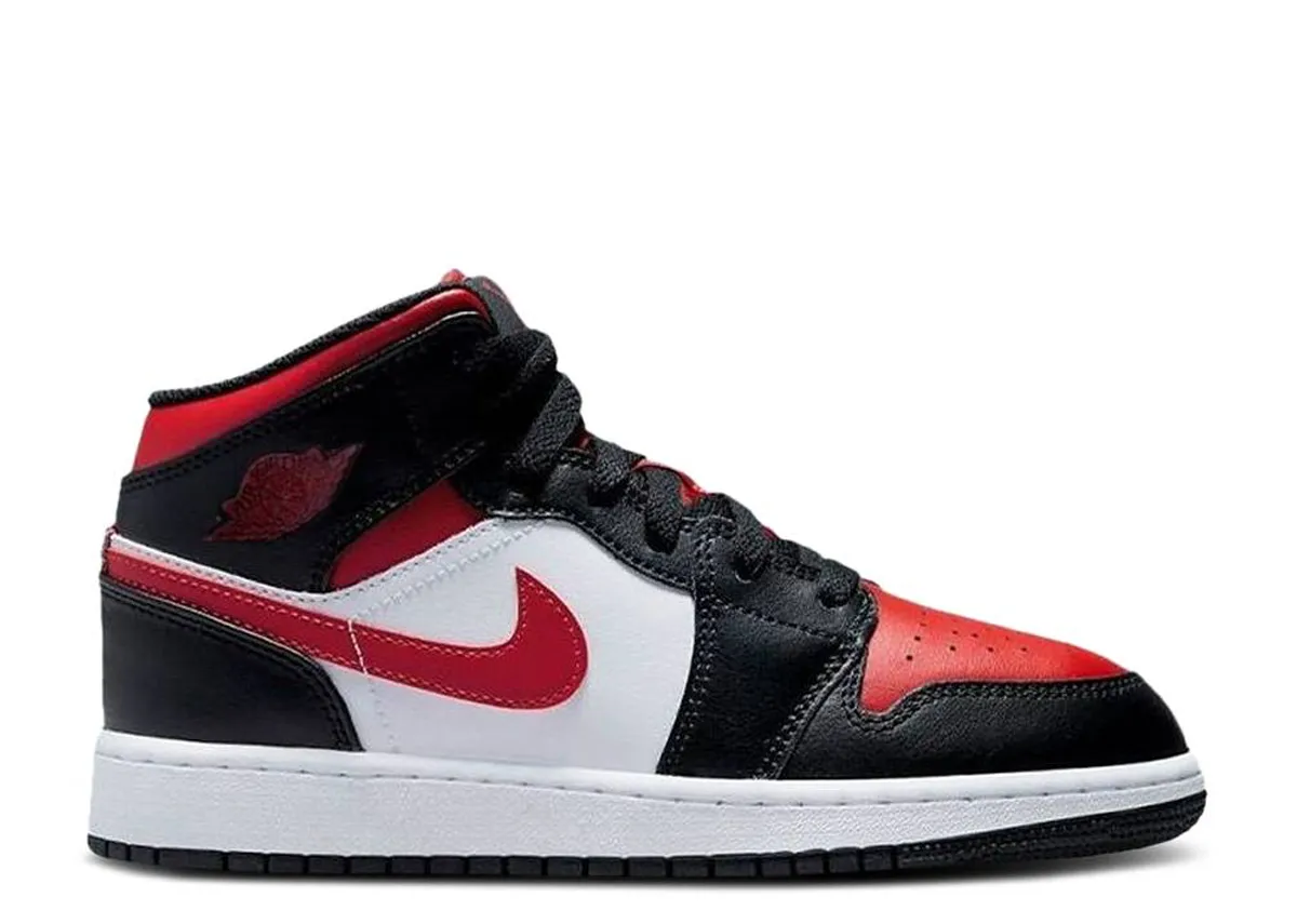 Air Jordan 1 Mid 'Alternate Bred Toe' (GS)