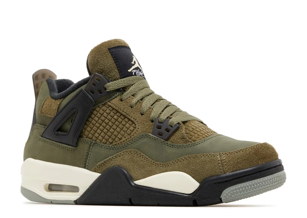 Air Jordan 4 Retro SE Craft 'Medium Olive' (GS)