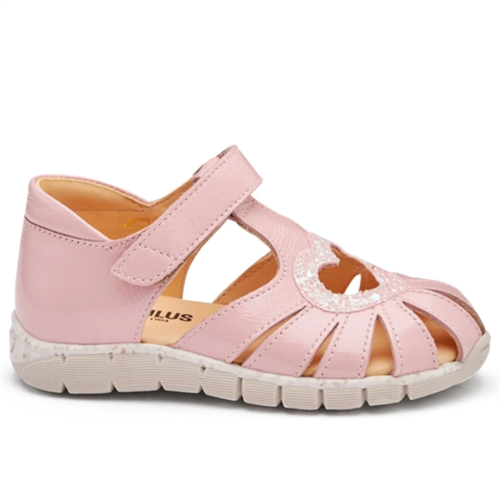 Angulus Heart Sandal W. Velcro Rosa/Rosa Glitter