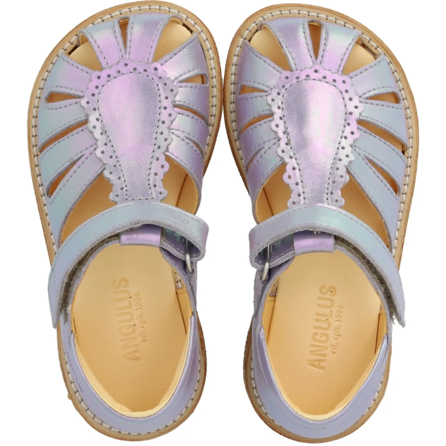 Angulus Iridescent Lilac Shine Sandal Med Drbedetalje