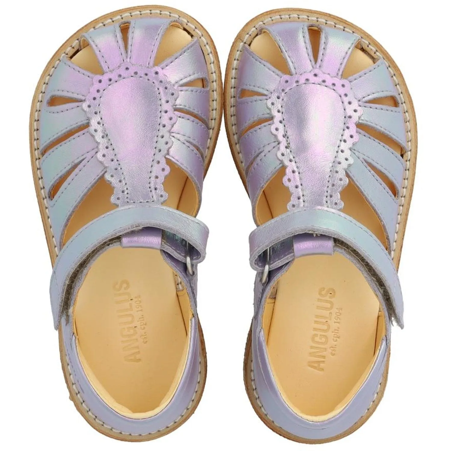 Angulus Iridescent Lilac Shine Sandal Med Drbedetalje