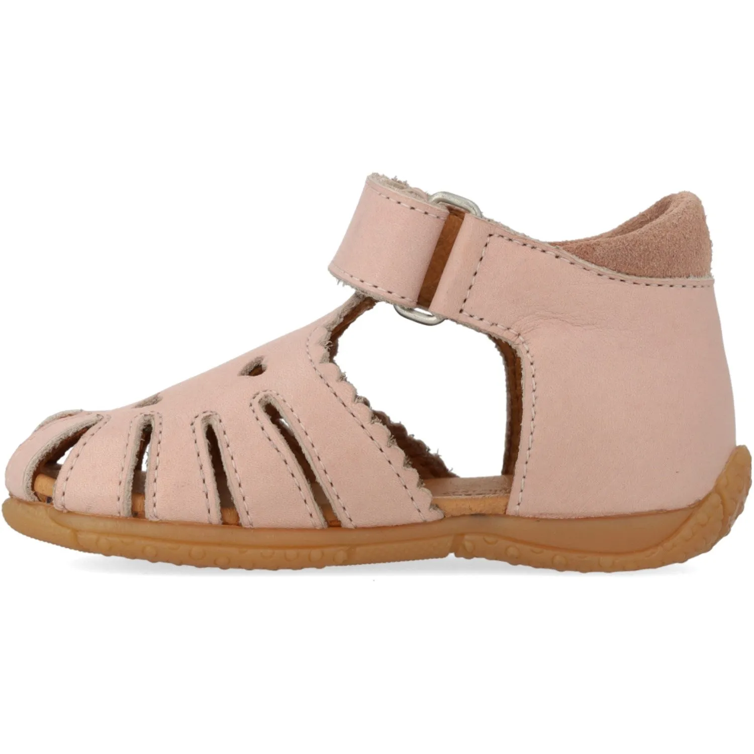 Angulus Rosebud/Rosebud Barnets Frste Sandal Med Udstanset Hjertemnster