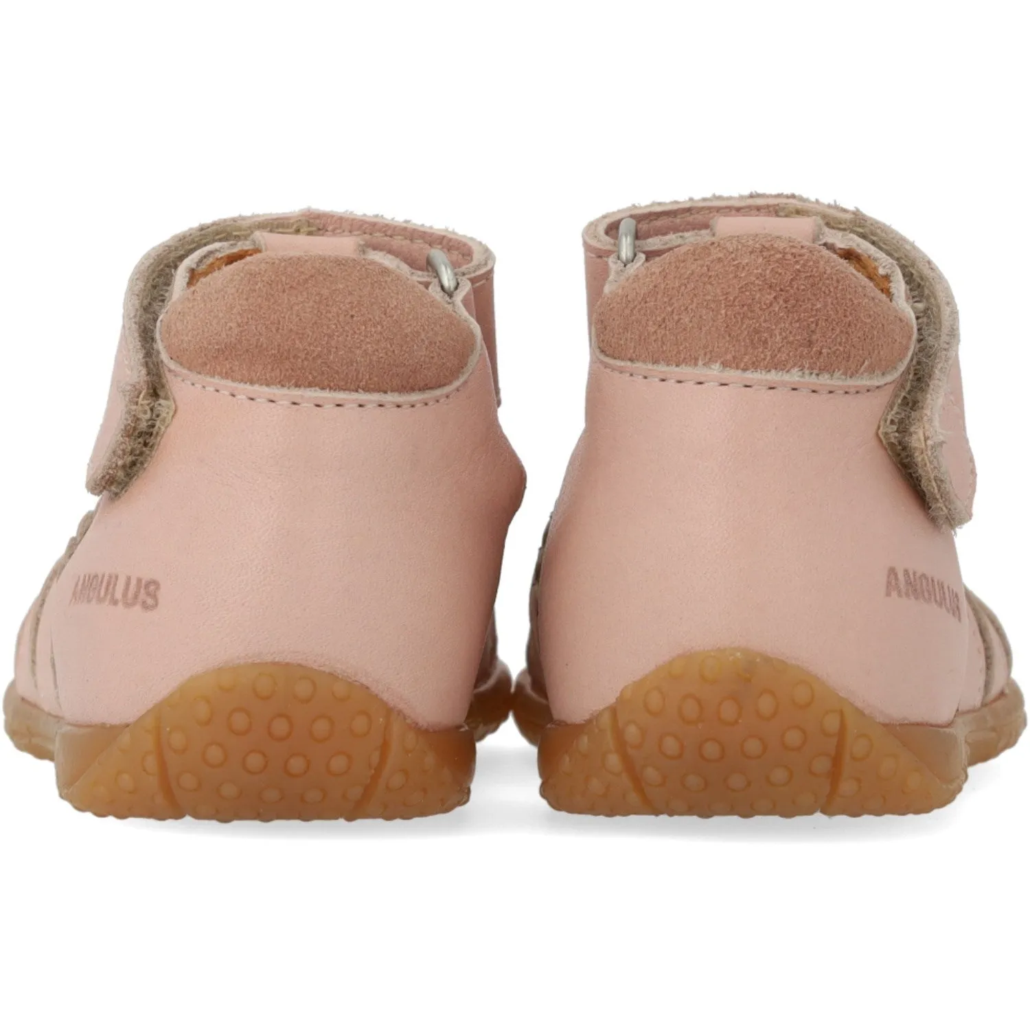 Angulus Rosebud/Rosebud Barnets Frste Sandal Med Udstanset Hjertemnster