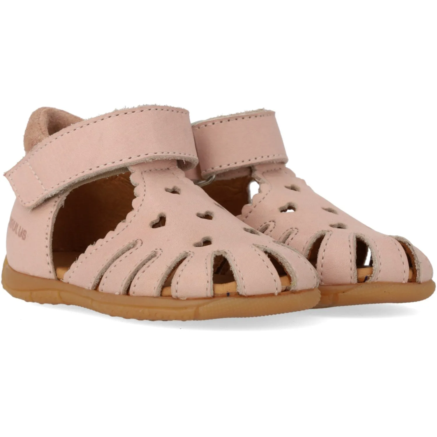 Angulus Rosebud/Rosebud Barnets Frste Sandal Med Udstanset Hjertemnster