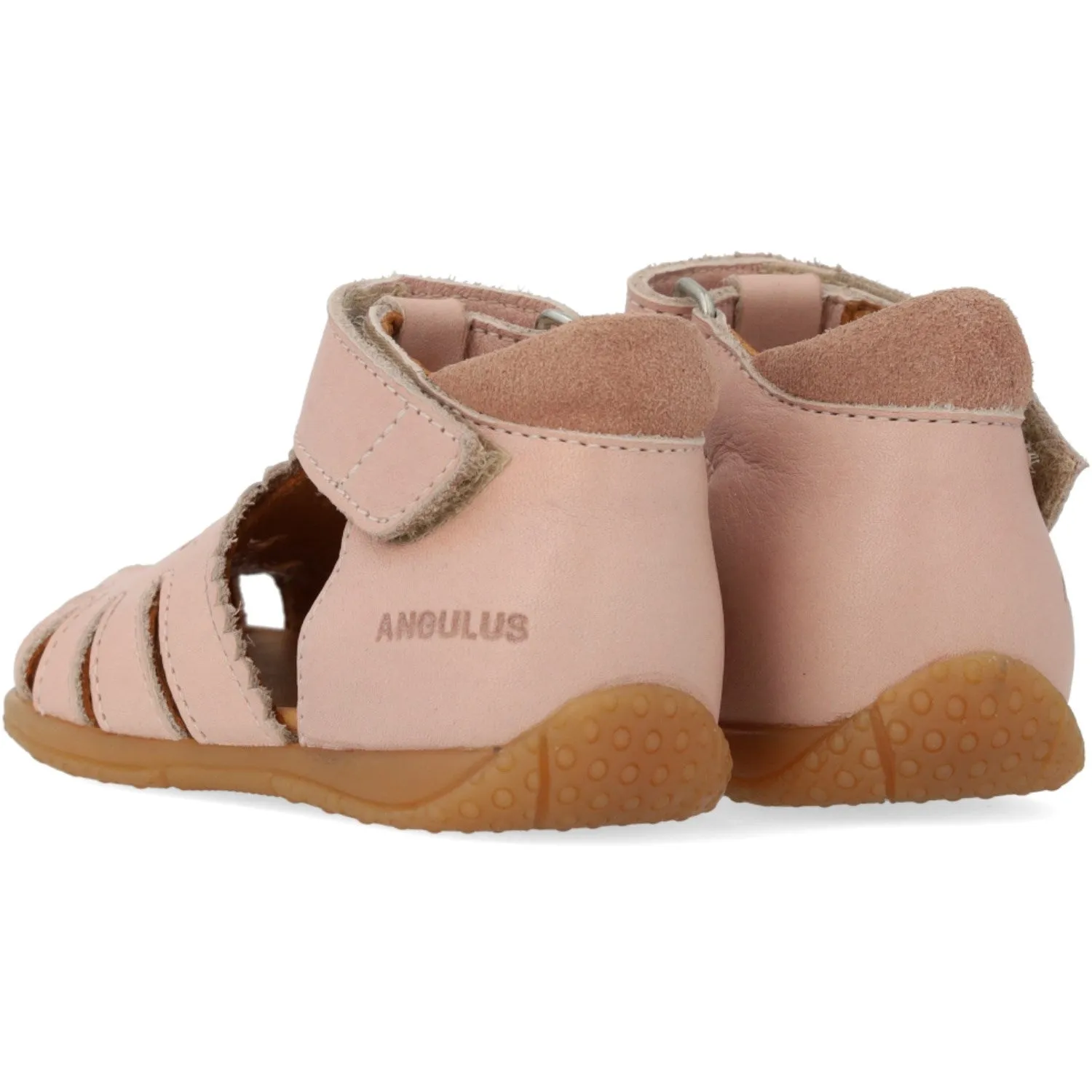 Angulus Rosebud/Rosebud Barnets Frste Sandal Med Udstanset Hjertemnster