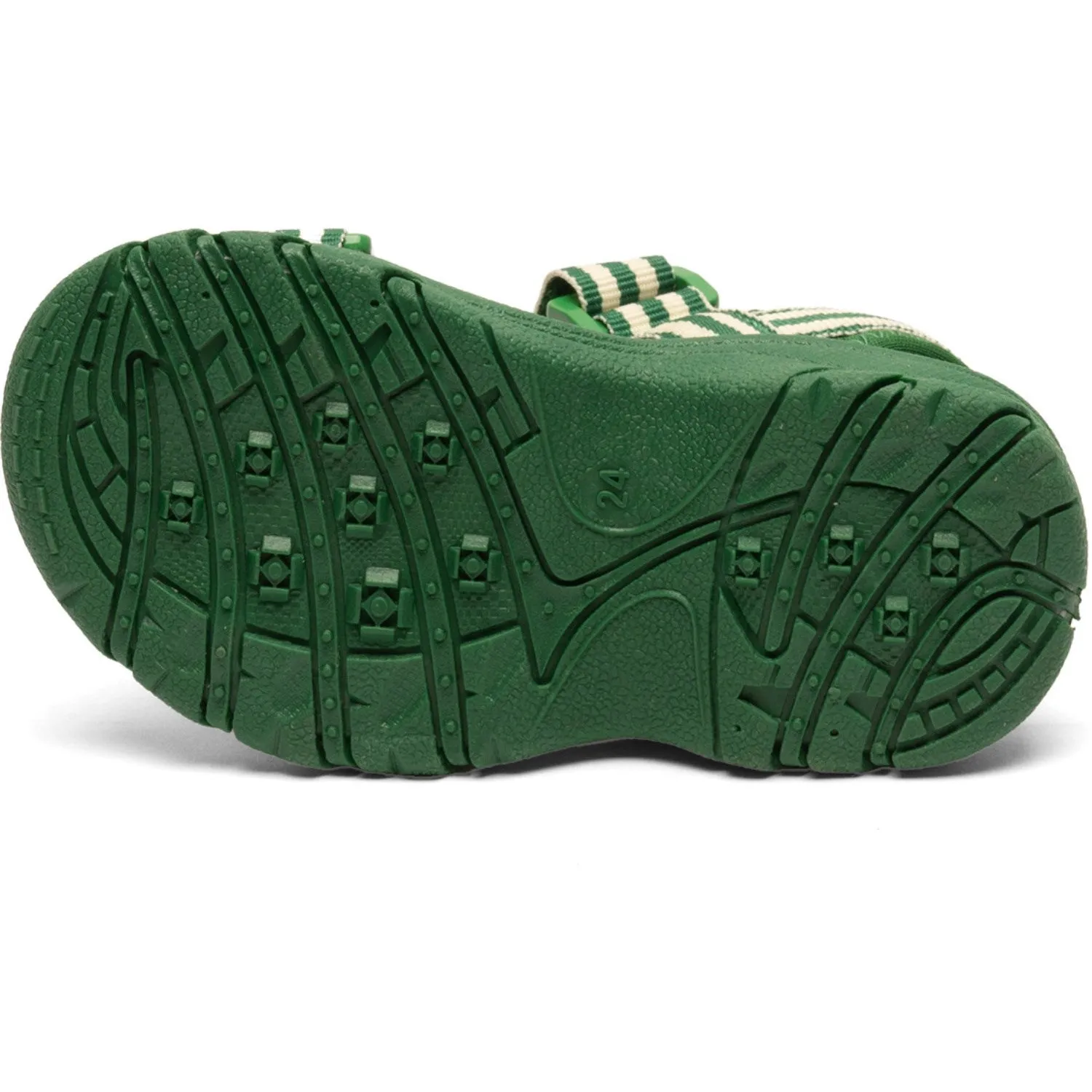 Bisgaard Emerald Green Stripes Trine Kjr X Addie Sandal