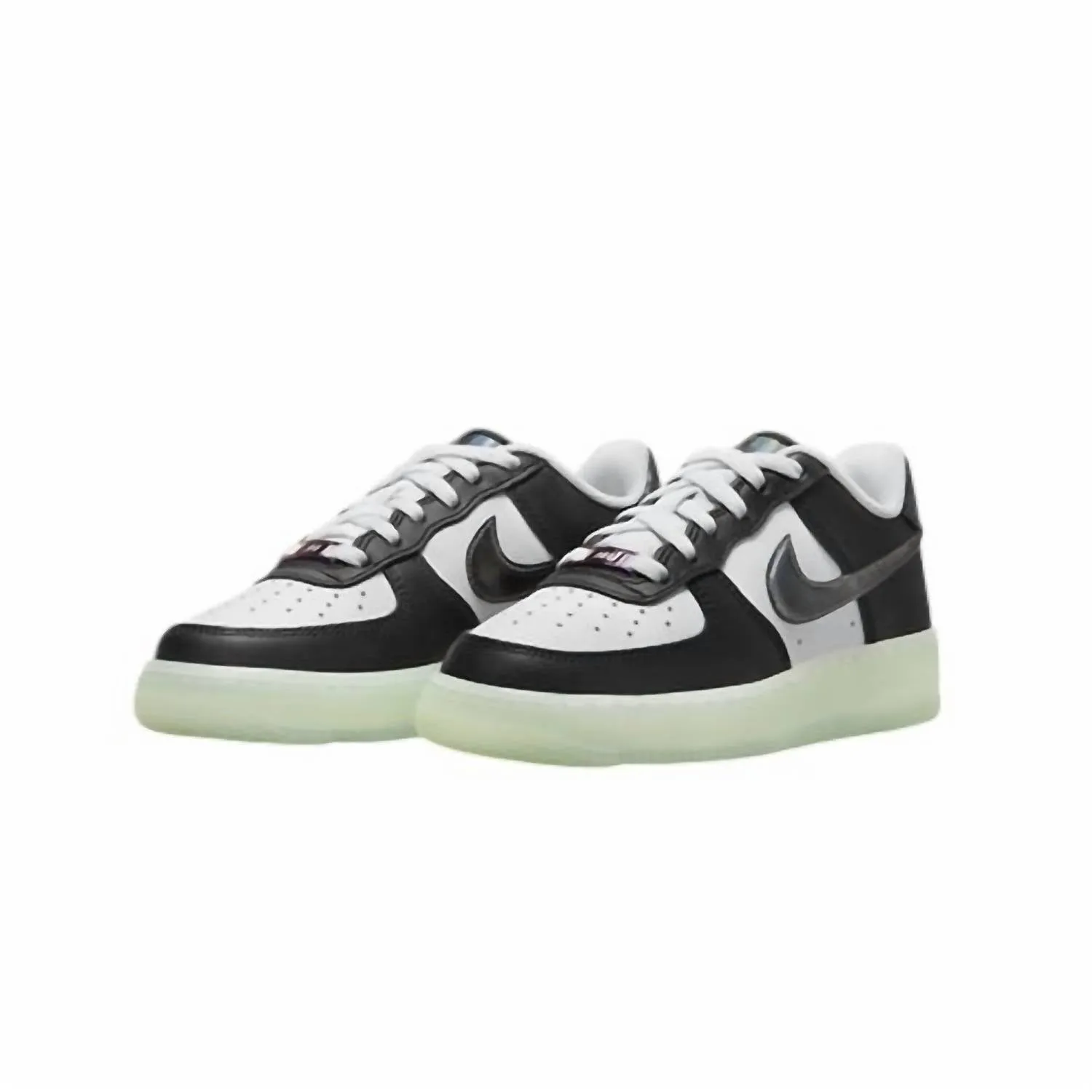 Boy's Air Force 1 Lv8 Gs Sneakers In White/vapor Green-Black