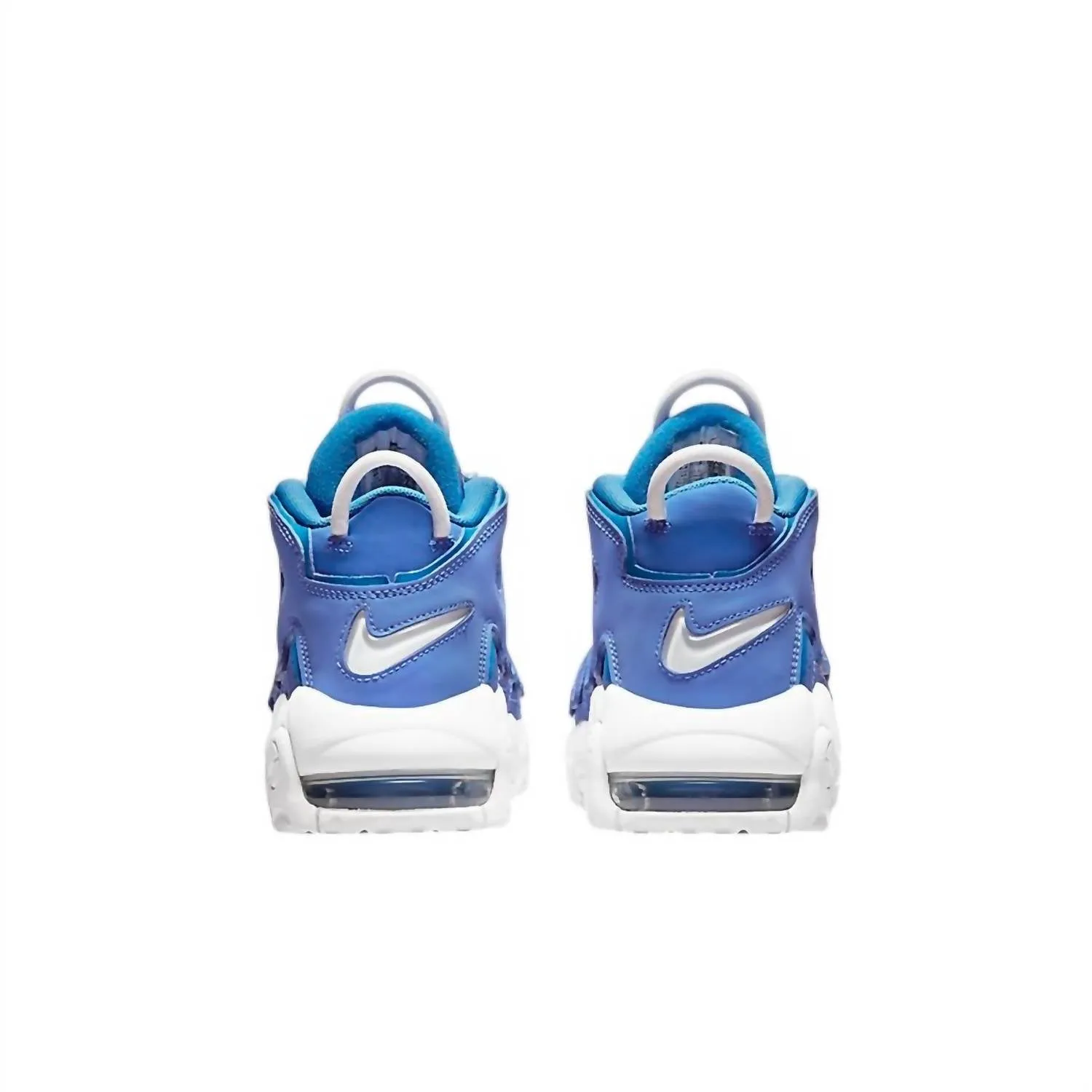 Boy's Air More Uptempo Gs Sneakers In Medium Blue / White