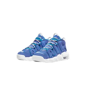 Boy's Air More Uptempo Gs Sneakers In Medium Blue / White