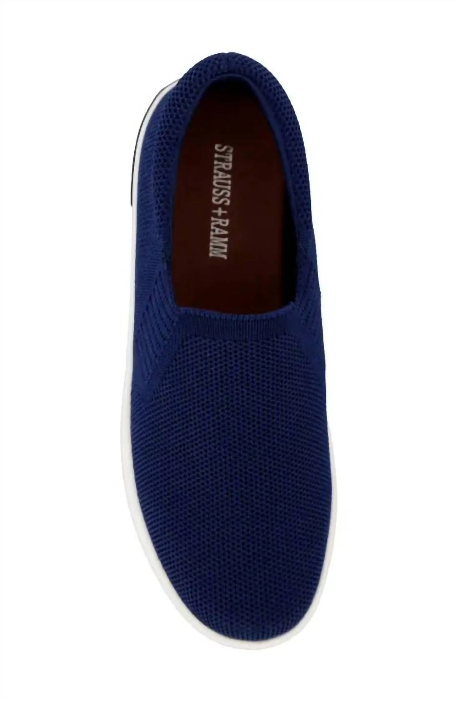 Boys Knit Slip Ons In Navy