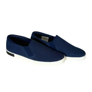 Boys Knit Slip Ons In Navy