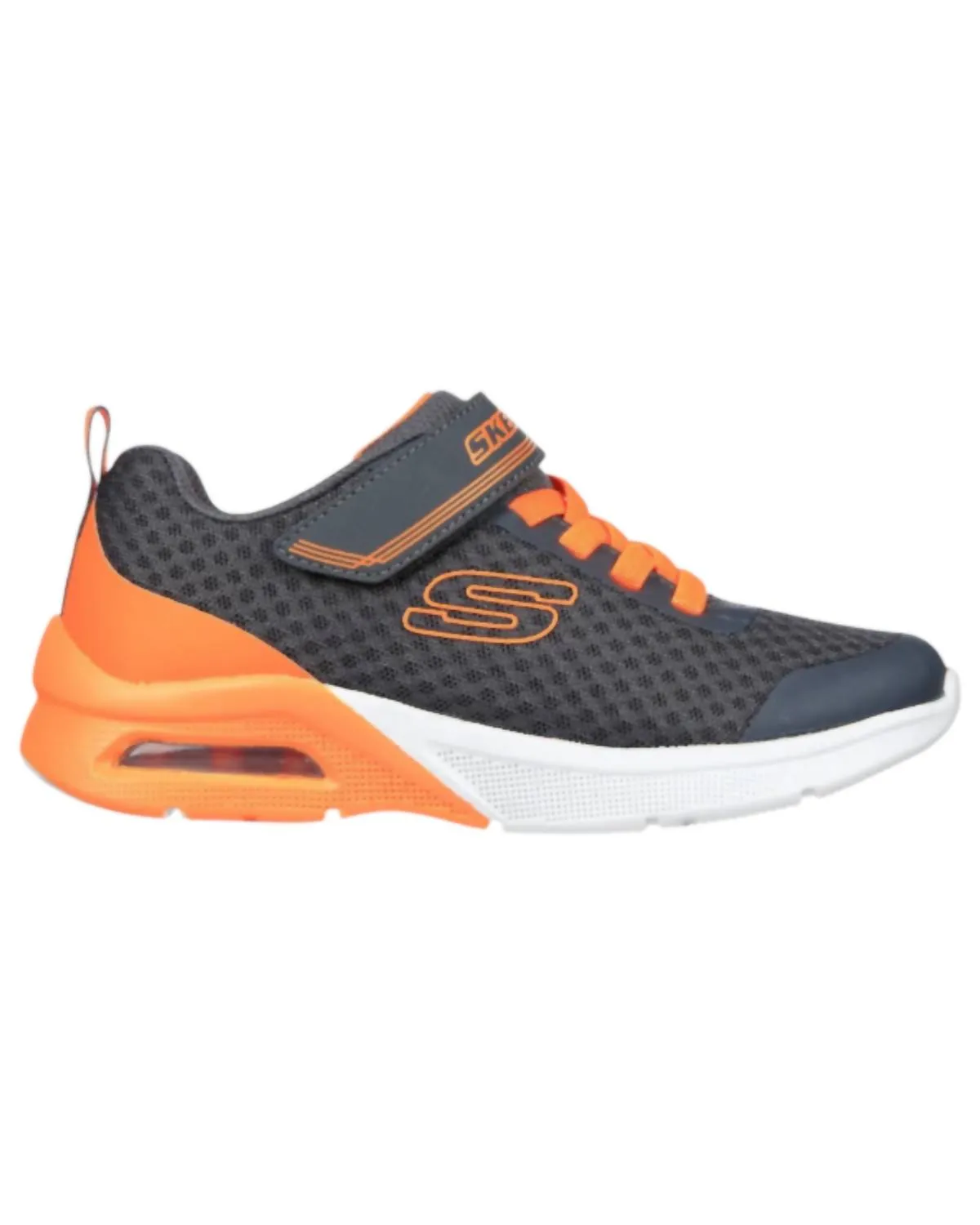Boy's Max Sneakers In Charcoal/orange
