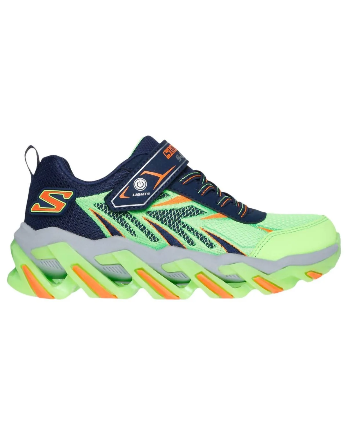 Boy's Mega Surge Sneakers In Lime Navy