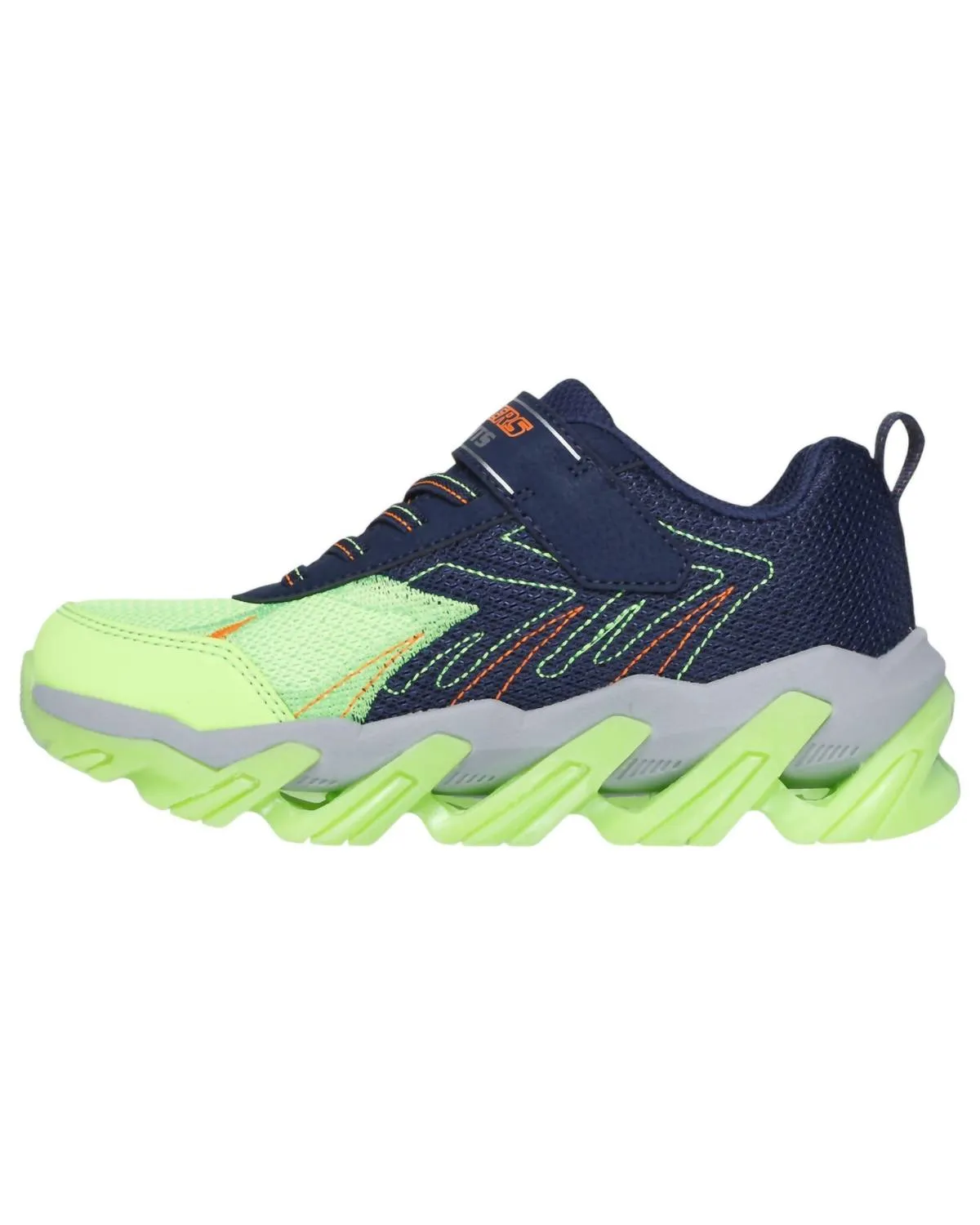 Boy's Mega Surge Sneakers In Lime Navy