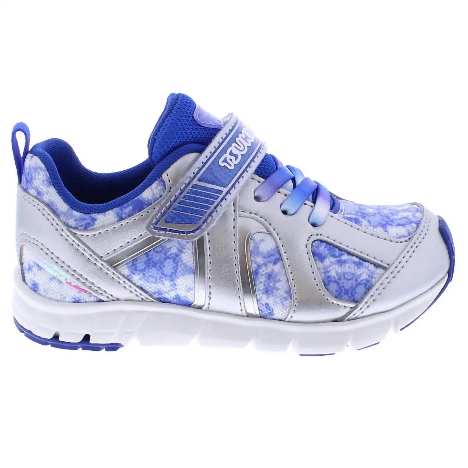 Boy's Rainbow Sneakers In Silver/blue