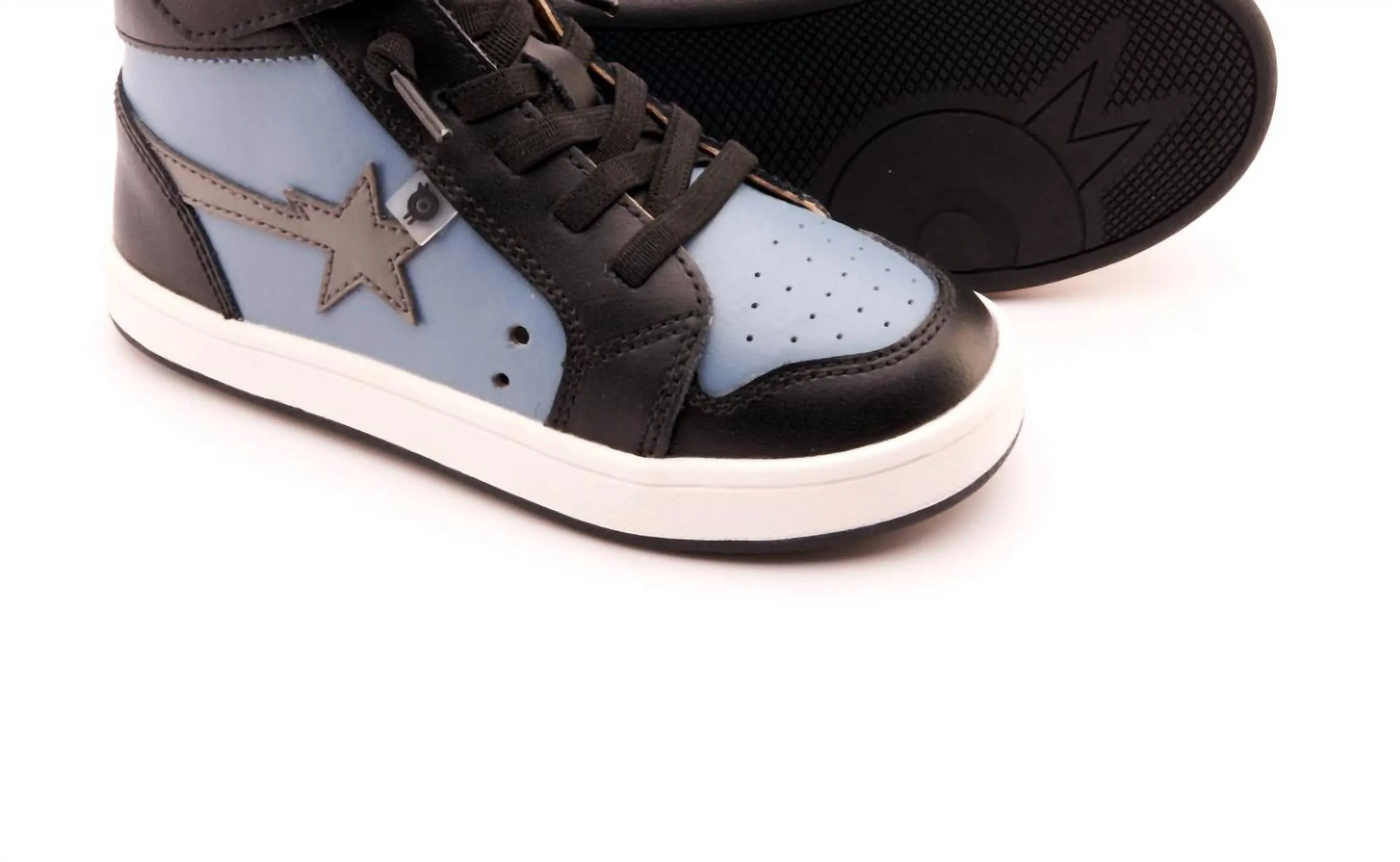 Boy's Team Star High Top Sneaker In Indigo/grey/black/white