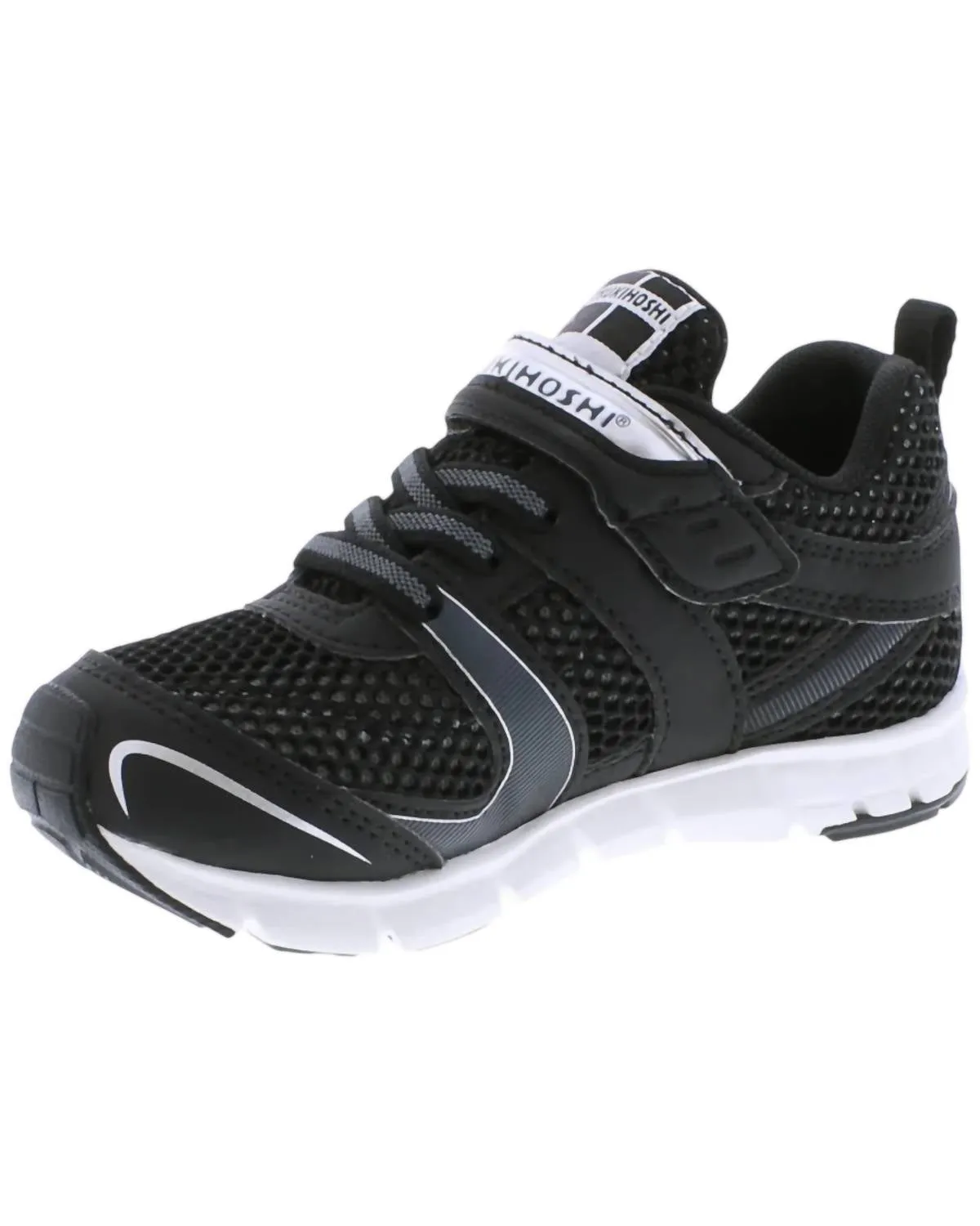 Boy's Velocity Sneakers In Black/silver