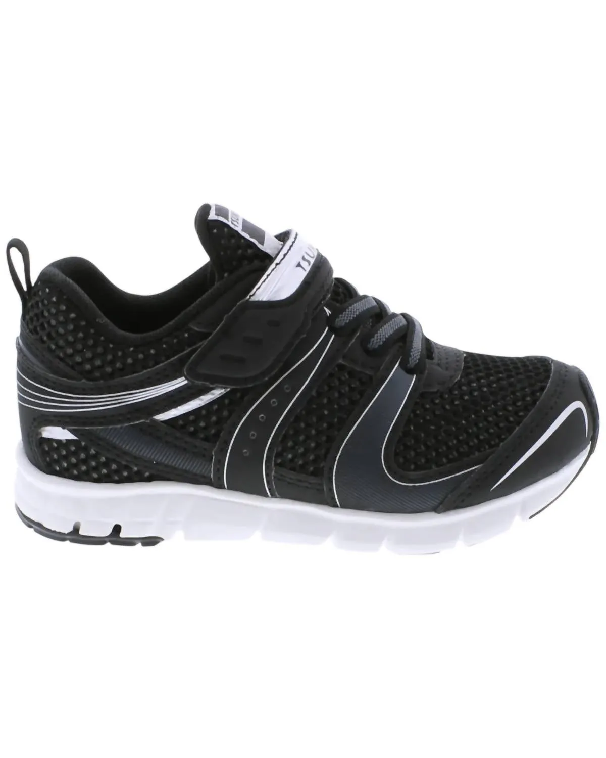 Boy's Velocity Sneakers In Black/silver