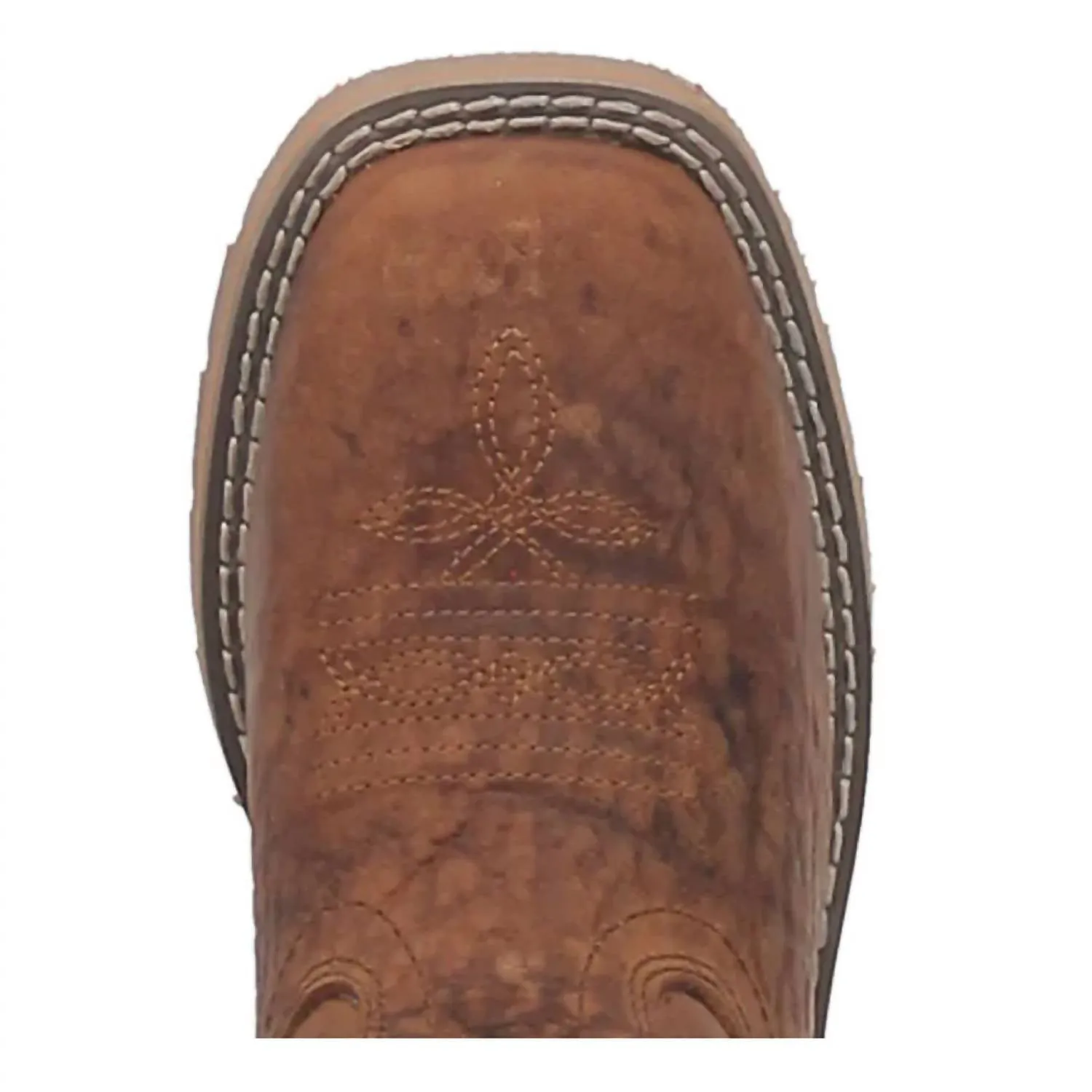 Children's Durant Jr Square Toe Cowboy Boot In Brown