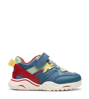 CLARKS FEATHERPACE K BLUE/GREEN F FIT