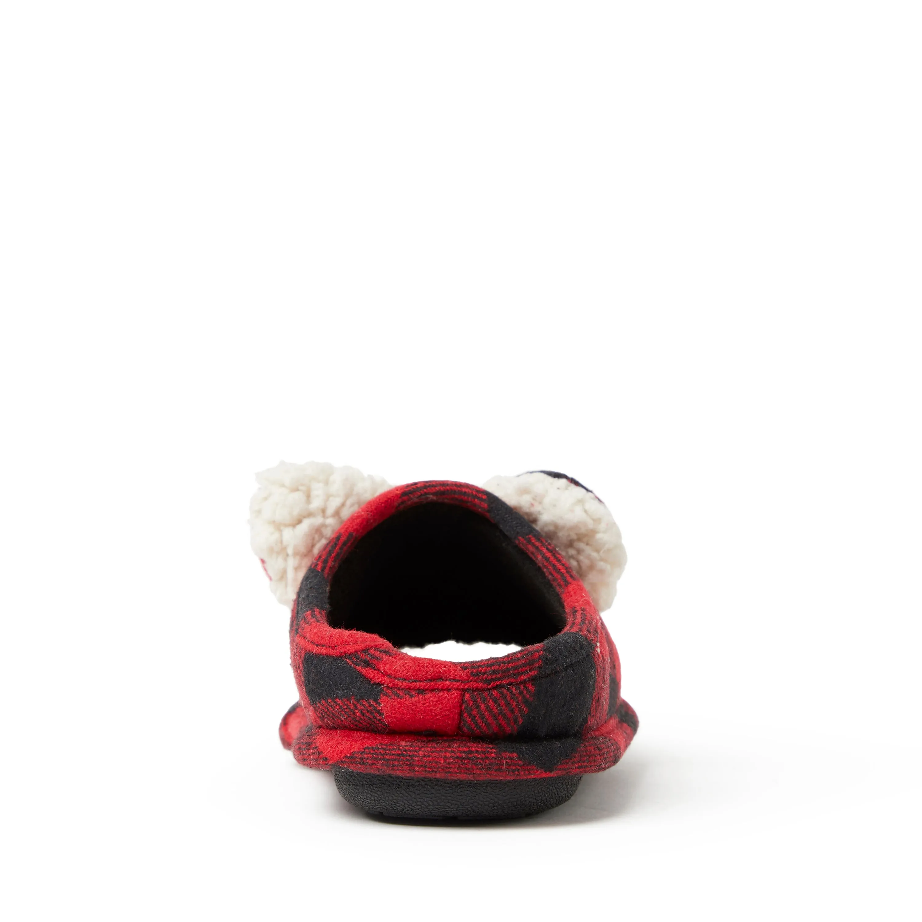 Dearfoams Kid's Buffalo Check Lil Bear Clog Slipper