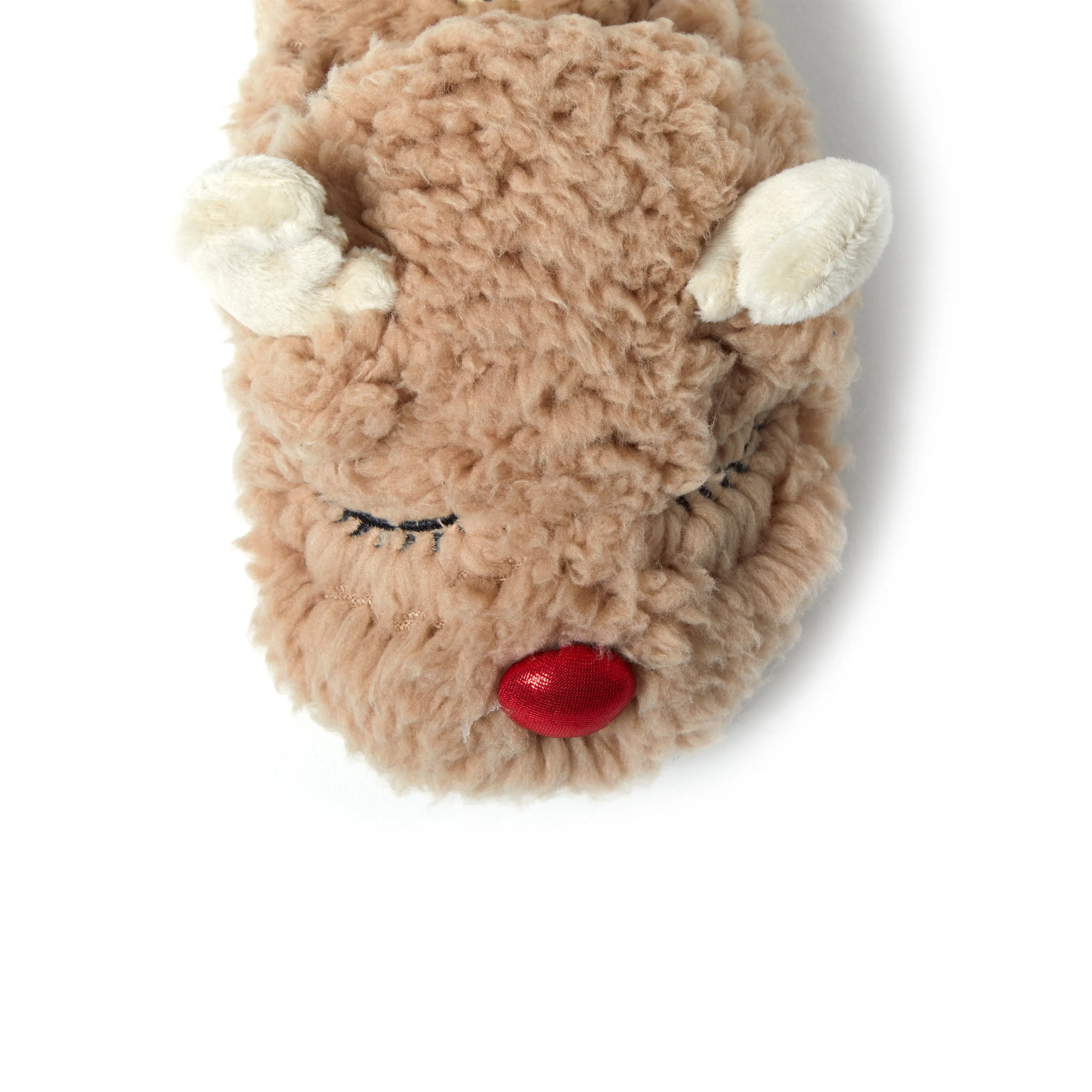 Dearfoams Kid's Reindeer Holiday Scuff Slippers