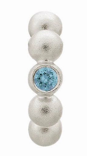 Endless Jewellery Charm Flashy Dot Sky Blue Silver