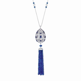 Faberge Imperial Imperatrice Sapphire Tassel Pendant