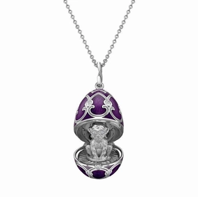 Faberge Palais Tsarskoye Selo Purple Locket with Monkey Surprise D