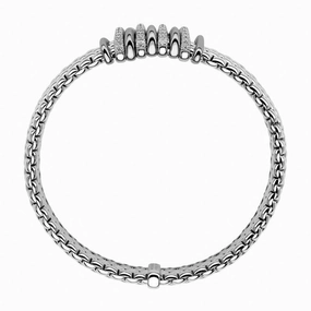 Fope Panorama 18ct White Gold 0.30ct Diamond Rondelle Bracelet