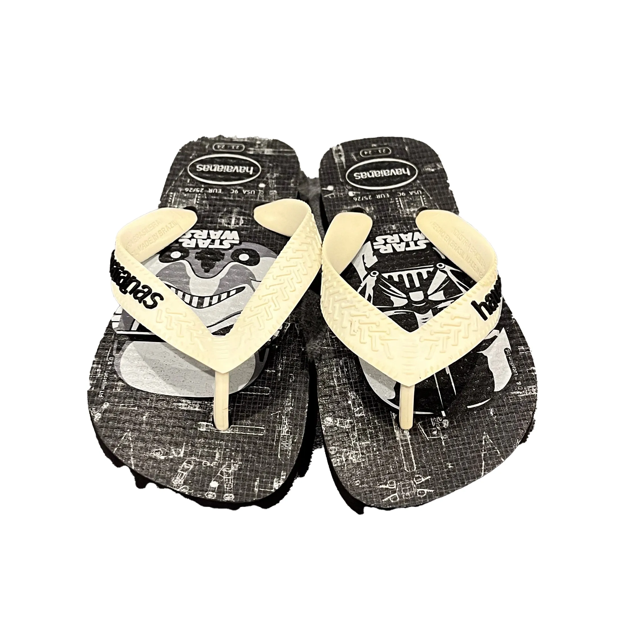 Havaianas Boys Black | White Star Wars Flip Flops
