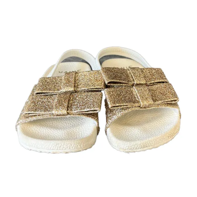 Janie and Jack Girls White | Gold Sandals