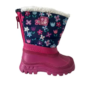 JoJo Maman Bebe Girls Pink | Navy Boots
