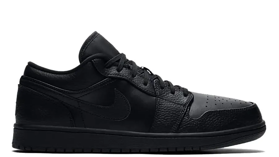 JORDAN 1 LOW TRIPLE BLACK