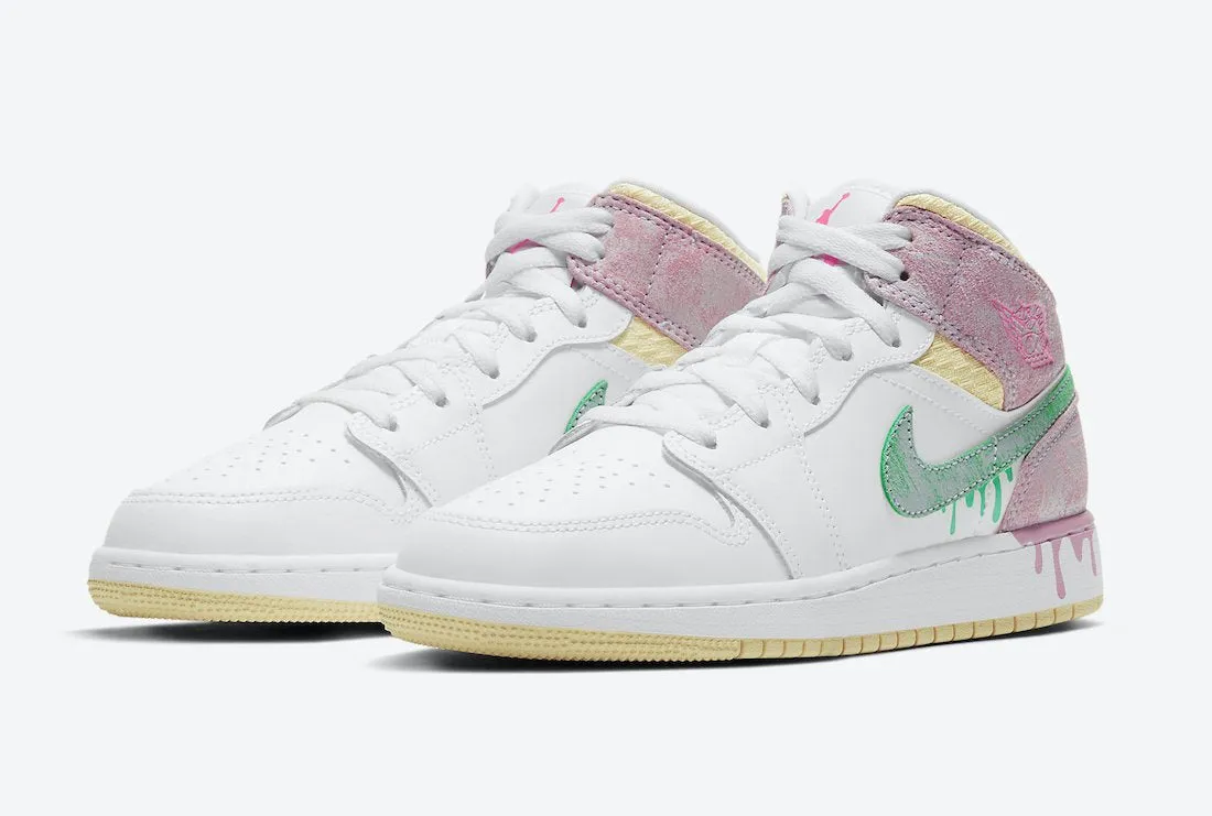 JORDAN 1 MID PAINT DRIP (GS)