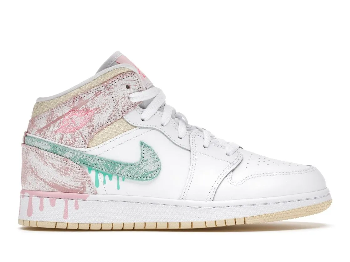JORDAN 1 MID PAINT DRIP (GS)