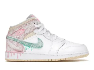 JORDAN 1 MID PAINT DRIP (GS)