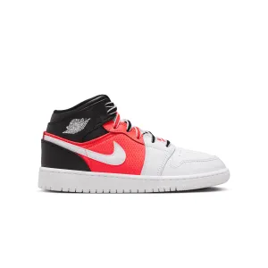 Kids Air Jordan 1 Mid SE 'White Black Infrared'