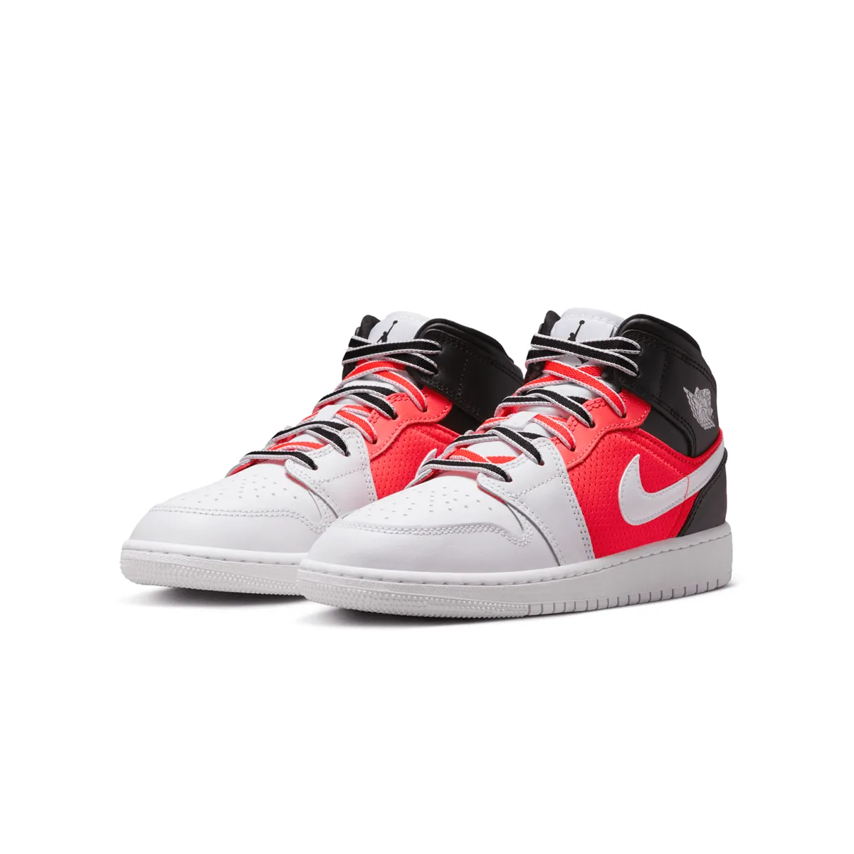 Kids Air Jordan 1 Mid SE 'White Black Infrared'
