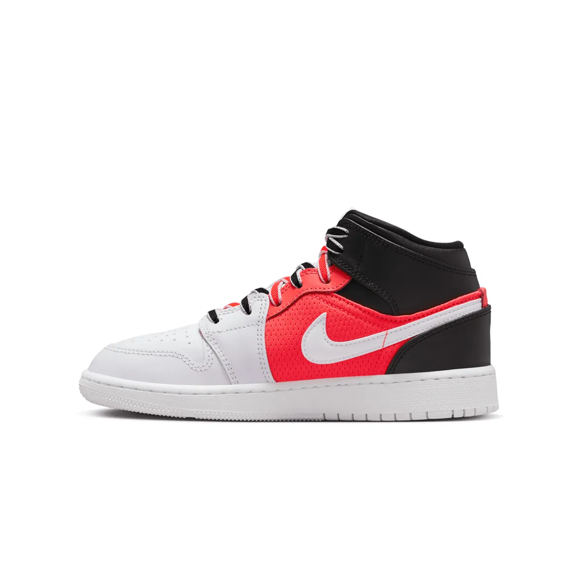 Kids Air Jordan 1 Mid SE 'White Black Infrared'