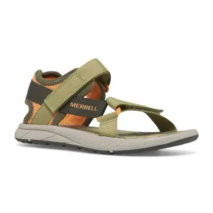 Kid's Kahuna Web Sandal In Olive/orange