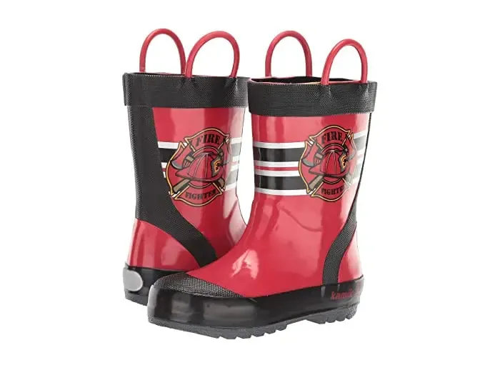 Kids Kamik Fireman Boot  Easy-On, Waterproof Protection for Little Explorers
