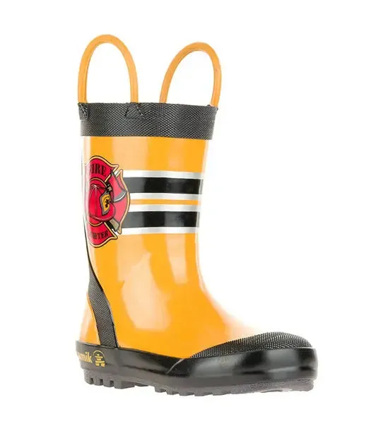 Kids Kamik Fireman Boot  Easy-On, Waterproof Protection for Little Explorers