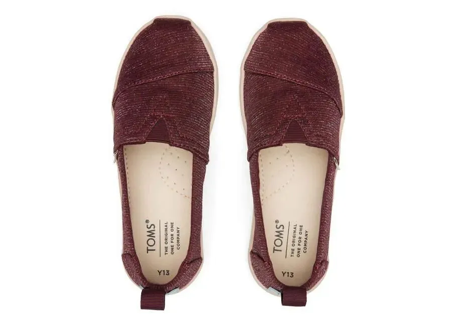 Kids TOMS Alpargata Glimmer  Sparkly Slip-On with All-Day Comfort
