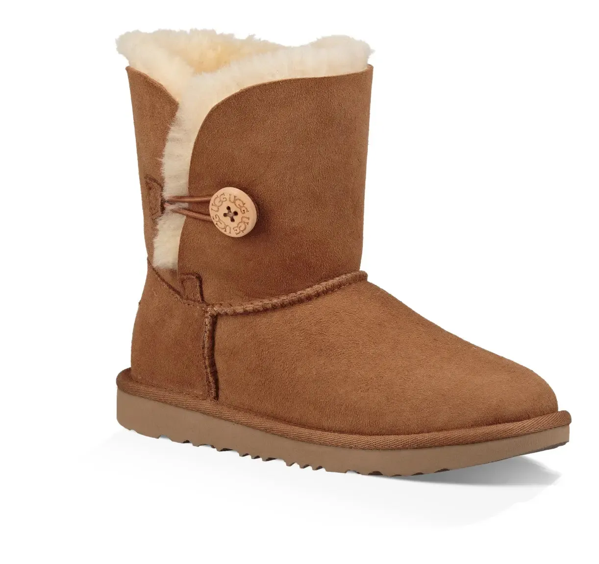 Kids UGG Bailey Button II  Cozy Sheepskin Boot with Versatile Style