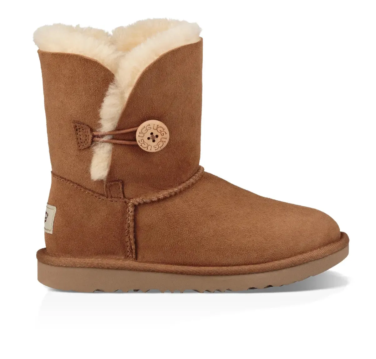 Kids UGG Bailey Button II  Cozy Sheepskin Boot with Versatile Style